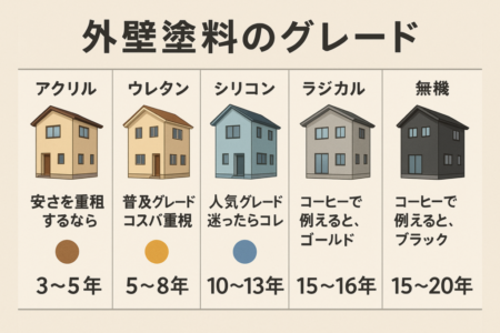 【外壁塗料って何が違うの？】難しい話なし！コーヒーで例える、わかりやすい選び方