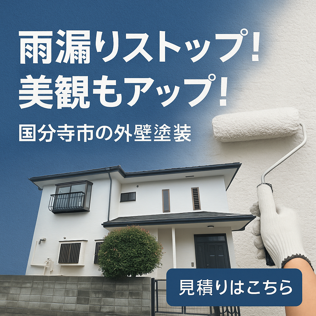 【国分寺市の外壁塗装】雨漏り修理と庇防水の施工事例